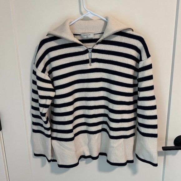 Artitzia Babaton Overseas Sweater [XS] - Navy & Cream - Picture 2 of 4